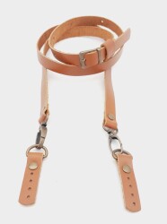 Angel Çanta Aksesuar 130x1.5 cm Taba Gerçek Deri Antik Tokalı Çanta Sapı - 2