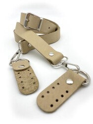 Angel Çanta Aksesuar Gerçek Deri Ayarlı Uzun Sap 2.3X130 Ham Renk Gümüş - Angel Çanta Aksesuar