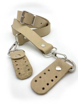 Angel Çanta Aksesuar Gerçek Deri Ayarlı Uzun Sap 2.3X130 Ham Renk Gümüş - 1