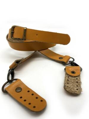 Angel Çanta Aksesuar Gerçek Deri Ayarlı Uzun Sap 2.3X130 Hardal Antik - 1