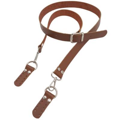 Angel Çanta Aksesuar Gerçek Deri Ayarlı Uzun Sap 2.3x130 Sütlü Kahve Gümüş Metalli - 3