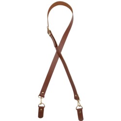 Angel Çanta Aksesuar Gerçek Deri Ayarlı Uzun Sap 2.3x130 Sütlü Kahve Light Gold Metalli - 2