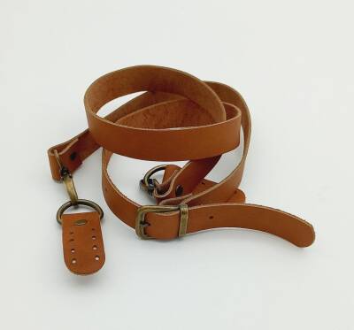 Angel Çanta Aksesuar Gerçek Deri Ayarlı Uzun Sap 2.3X130 Taba Antik Metalli - 2