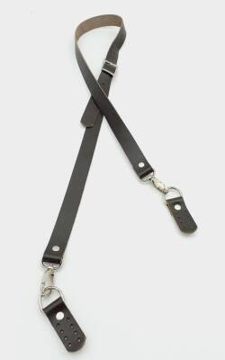 Angel Çanta Aksesuar Gerçek Deri Ayarlı Uzun Sap 2X130 Kahverengi Gümüş Metalli - 1