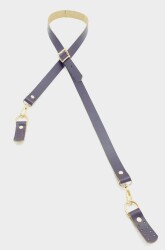 Angel Çanta Aksesuar Gerçek Deri Ayarlı Uzun Sap 2X130 Mor Light Gold Metalli - Angel Çanta Aksesuar