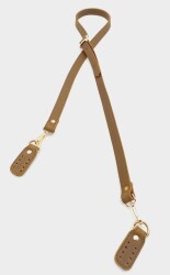 Angel Çanta Aksesuar Gerçek Deri Çift Kat Dikişli Uzun Sap Crazy Koyu Taba - Angel Çanta Aksesuar