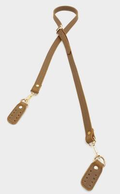 Angel Çanta Aksesuar Gerçek Deri Çift Kat Dikişli Uzun Sap Crazy Koyu Taba - 1