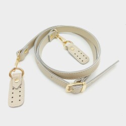 Angel Çanta Aksesuar Gerçek Deri Çift Kat Dikişli Uzun Sap Krem - Angel Çanta Aksesuar