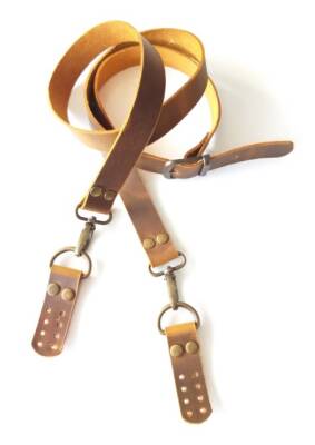 Angel Çanta Aksesuar Gerçek Deri Crazy Oil Hardal Sarı Renk Ayarlı Sap - 1