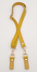 Angel Çanta Aksesuar Gerçek Deri Limon Küfü Renk 2x130 cm Sürgütlü Ayarlanabilir Çanta Sapı Light Gold Metalli - 2