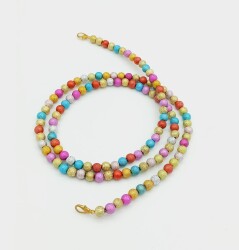 Angel Çanta Aksesuar 120cm Renkli Ahşap Boncuklu Çanta Sapı - Angel Çanta Aksesuar