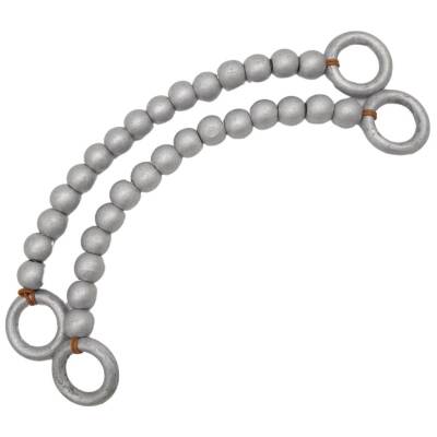 Angel Çanta Aksesuar 20 mm Ahşap Boncuklu 37 cm Gümüş Renk Çanta Sapı - 2