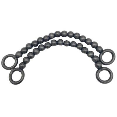 Angel Çanta Aksesuar 20 mm Ahşap Boncuklu 37 cm Siyah Renk Çanta Sapı - 1