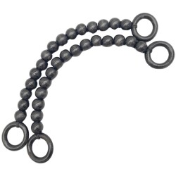 Angel Çanta Aksesuar 20 mm Ahşap Boncuklu 37 cm Siyah Renk Çanta Sapı - 2