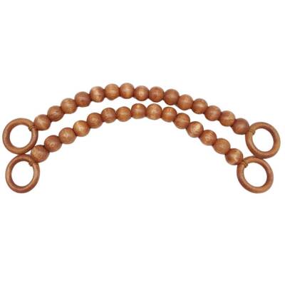 Angel Çanta Aksesuar 20 mm Ahşap Boncuklu 37 cm Taba Renk Çanta Sapı - 1
