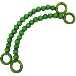 Angel Çanta Aksesuar 20 mm Ahşap Boncuklu 37 cm Yeşil Renk Çanta Sapı - 2