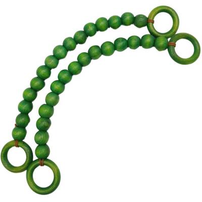 Angel Çanta Aksesuar 20 mm Ahşap Boncuklu 37 cm Yeşil Renk Çanta Sapı - 2
