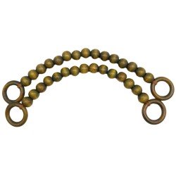Angel Çanta Aksesuar 20 mm Ahşap Boncuklu 37 cm Zeytin Yeşili Renk Çanta Sapı - 1