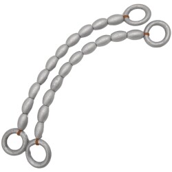 Angel Çanta Aksesuar 20 mm Oval Ahşap Boncuklu 40 cm Gümüş Renk Çanta Sapı - Angel Çanta Aksesuar