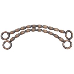 Angel Çanta Aksesuar 20 mm Oval Ahşap Boncuklu 40 cm Koyu Ahşap Renk Çanta Sapı - 2