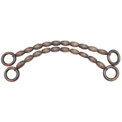 Angel Çanta Aksesuar 20 mm Oval Ahşap Boncuklu 40 cm Koyu Ahşap Renk Çanta Sapı - 2