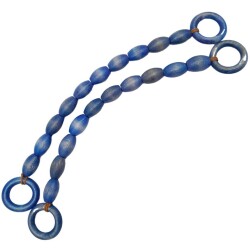 Angel Çanta Aksesuar 20 mm Oval Ahşap Boncuklu 40 cm Lacivert Renk Çanta Sapı - Angel Çanta Aksesuar
