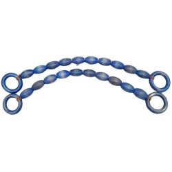 Angel Çanta Aksesuar 20 mm Oval Ahşap Boncuklu 40 cm Lacivert Renk Çanta Sapı - 2