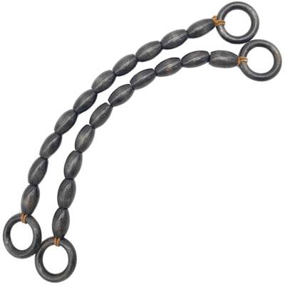 Angel Çanta Aksesuar 20 mm Oval Ahşap Boncuklu 40 cm Siyah Renk Çanta Sapı - 1