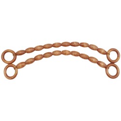 Angel Çanta Aksesuar 20 mm Oval Ahşap Boncuklu 40 cm Taba Renk Çanta Sapı - 2