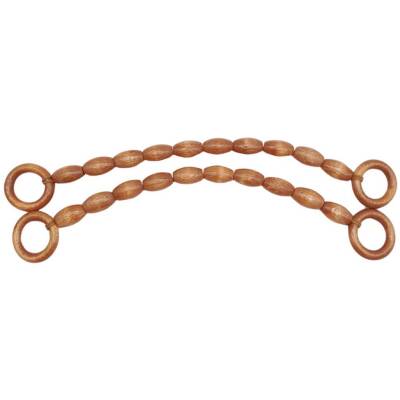 Angel Çanta Aksesuar 20 mm Oval Ahşap Boncuklu 40 cm Taba Renk Çanta Sapı - 2