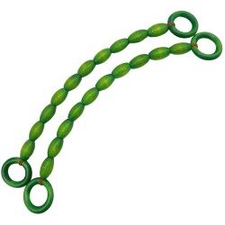 Angel Çanta Aksesuar 20 mm Oval Ahşap Boncuklu 40 cm Yeşil Renk Çanta Sapı - Angel Çanta Aksesuar