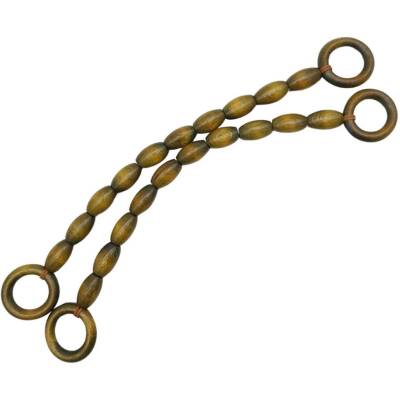 Angel Çanta Aksesuar 20 mm Oval Ahşap Boncuklu 40 cm Zeytin Yeşili Renk Çanta Sapı - 1