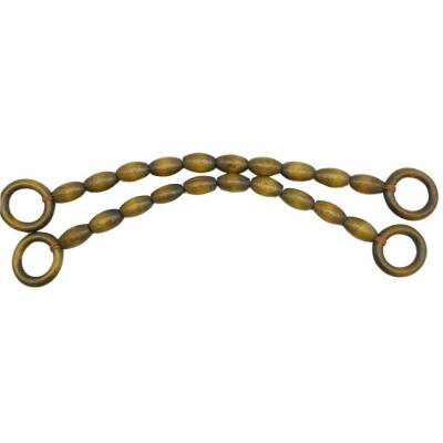 Angel Çanta Aksesuar 20 mm Oval Ahşap Boncuklu 40 cm Zeytin Yeşili Renk Çanta Sapı - 2