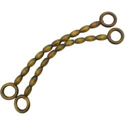 Angel Çanta Aksesuar 20 mm Oval Ahşap Boncuklu 40 cm Zeytin Yeşili Renk Çanta Sapı - 1