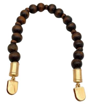 Angel Çanta Aksesuar 42 cm Kulpluklu Ahşap Boncuklu Çanta Sapı - 1