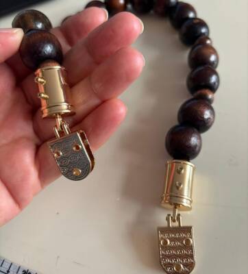 Angel Çanta Aksesuar 42 cm Kulpluklu Ahşap Boncuklu Çanta Sapı - 2