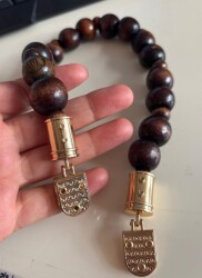 Angel Çanta Aksesuar 42 cm Kulpluklu Ahşap Boncuklu Çanta Sapı - 4