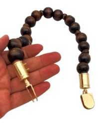 Angel Çanta Aksesuar 42 cm Kulpluklu Ahşap Boncuklu Çanta Sapı - 5