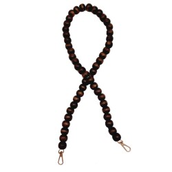 Angel Çanta Aksesuar 90cm Ahşap Boncuklu Kahverengi Çanta Sapı - 2