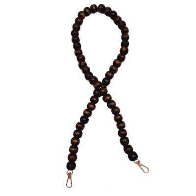 Angel Çanta Aksesuar 90cm Ahşap Boncuklu Kahverengi Çanta Sapı - 2