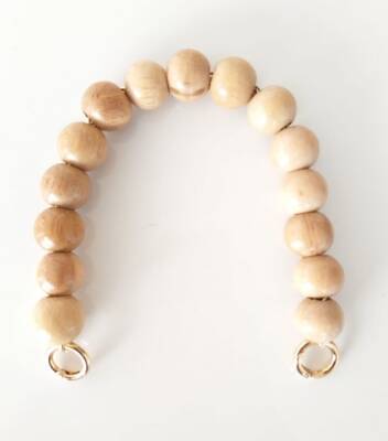 Angel Çanta Aksesuar Ahşap Boncuklu Tek Sap (Açık Renk) - 1