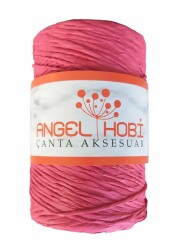Angel Çanta Aksesuar Fuşya Renk Bükümlü Rafya - Angel Çanta Aksesuar