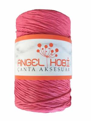 Angel Çanta Aksesuar Fuşya Renk Bükümlü Rafya - 1