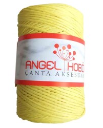 Angel Çanta Aksesuar Sarı Renk Bükümlü Rafya No:19 - Angel Çanta Aksesuar