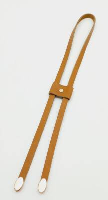 Angel Çanta Aksesuar Açık Taba Gerçek Deri Büzgü Light Gold Metalli - 1