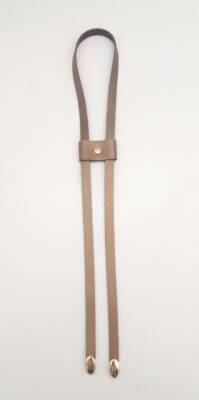 Angel Çanta Aksesuar Bakır Tek Kat Suni Deri Büzgü Light Gold Metalli - 1