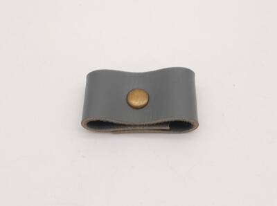 Angel Çanta Aksesuar Gri Gerçek Deri Büzgülük Antik Metalli - 1