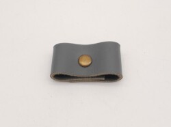 Angel Çanta Aksesuar Gri Gerçek Deri Büzgülük Antik Metalli - Angel Çanta Aksesuar