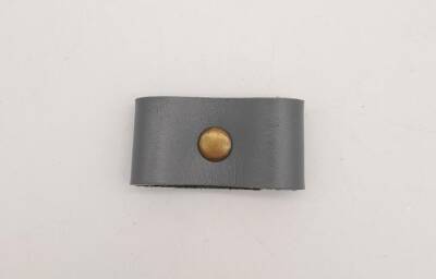 Angel Çanta Aksesuar Gri Gerçek Deri Büzgülük Antik Metalli - 2