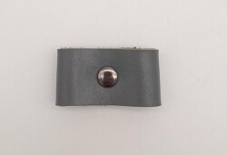 Angel Çanta Aksesuar Gri Gerçek Deri Büzgülük Füme Metalli - 2